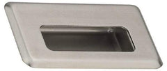 Sugatsune - 94mm Overall Width x 60mm Overall Height, 12mm Recess Depth, Satin Sheet Metal Recessed Pull with M4 Nut - 304 Stainless Steel, 43mm Recess Height, 61mm Recess Width, 76mm Center to Center, M4 Thread - Industrial Tool & Supply