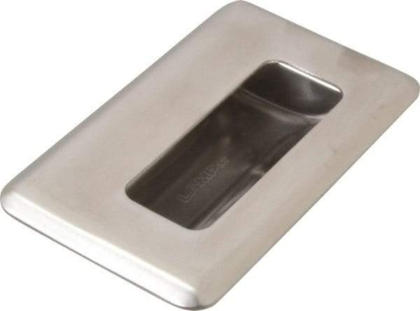 Sugatsune - 109.5mm Overall Width x 64mm Overall Height, 14.5mm Recess Depth, Satin Sheet Metal Recessed Pull with M4 Stud - 304 Stainless Steel, 40mm Recess Height, 67.5mm Recess Width, 88mm Center to Center, M4 Thread - Industrial Tool & Supply