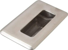 Sugatsune - 109.5mm Overall Width x 64mm Overall Height, 14.5mm Recess Depth, Satin Sheet Metal Recessed Pull with M4 Stud - 304 Stainless Steel, 40mm Recess Height, 67.5mm Recess Width, 88mm Center to Center, M4 Thread - Industrial Tool & Supply
