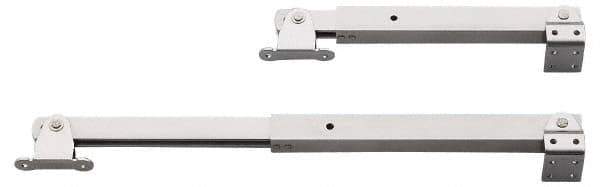 Sugatsune - 15-49/64" OAL x 1-25/32" Wide, 154 Lb Capacity, Heavy Duty Lid Stay - Only One Stay per Lid Required, 7/32" Mounting Hole Diam, 90° Max Opening, Satin 304 Stainless Steel - Industrial Tool & Supply