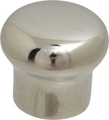 Sugatsune - 304 Stainless Steel Round Drawer or Lid Knob - 45/64" Base Diam, 63/64" Diam, 7/8" High, M4x0.7 - Industrial Tool & Supply