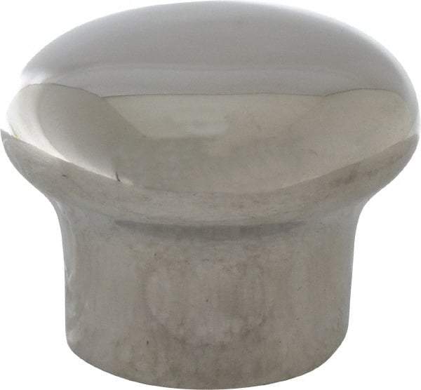 Sugatsune - 304 Stainless Steel Round Drawer or Lid Knob - 25/32" Base Diam, 1-3/16" Diam, 29/32" High, M4x0.7 - Industrial Tool & Supply