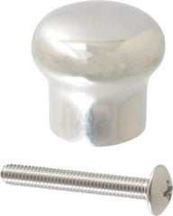 Sugatsune - 304 Stainless Steel Round Drawer or Lid Knob - 63/64" Base Diam, 1-1/2" Diam, 1-1/16" High, M5x0.8 - Industrial Tool & Supply