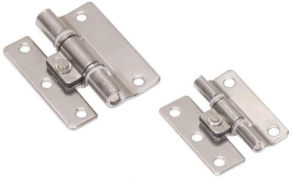 Sugatsune - 1-63/64" Long x 1-11/16" Wide x 5/64" Thick, Stainless Steel Torque Hinge - Stainless Steel, Polished Finish - Industrial Tool & Supply