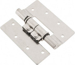 Sugatsune - 3-35/64" Long x 3-1/4" Wide x 5/64" Thick, Stainless Steel Torque Hinge - Stainless Steel, Polished Finish - Industrial Tool & Supply