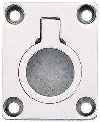 Sugatsune - Polished Finish 316 Stainless Steel Trap Door Ring - 23/64" Mortise Depth, 1-7/8" High x 1-1/2" Wide - Industrial Tool & Supply