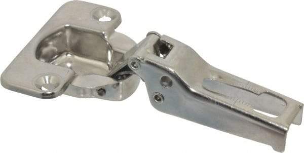 Sugatsune - 57mm Long x 55mm Wide x 38mm Thick, Concealed Overlay Hinge - 304 Stainless Steel, Polished Finish - Industrial Tool & Supply