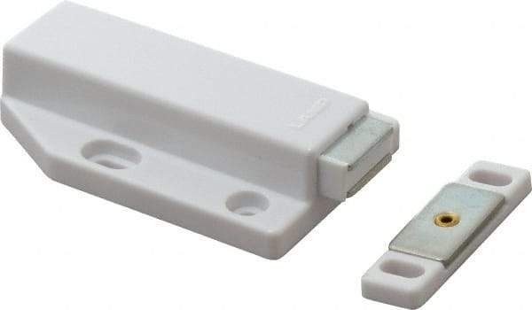 Sugatsune - 2-15/16" Long x 1-13/16" Wide x 21/32" High, Magnetic Touch Latch (Long Stroke) - ABS Plastic & Steel, with Yellow Chromate Finish - Industrial Tool & Supply