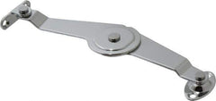 Sugatsune - 5-27/64" OAL x 1-7/64" Wide, 7 Lb Capacity, Lid Stay with Catch - Right Side, 9/64" Mounting Hole Diam, 90° Max Opening, Chrome Finished Steel, Brass & Nylon - Industrial Tool & Supply