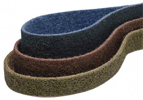 Brite Star - 3" Wide x 132" OAL, 320 Grit, Silicon Carbide Abrasive Belt - Silicon Carbide, Super Fine, Nonwoven, Series SC-BS - Industrial Tool & Supply
