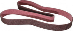 Brite Star - 1-1/2" Wide x 60" OAL, 120 Grit, Aluminum Oxide Abrasive Belt - Aluminum Oxide, Medium, Nonwoven, Series SC-LS - Industrial Tool & Supply