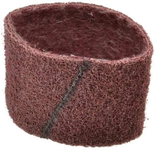 Brite Star - 3" Wide x 10-11/16" OAL, 120 Grit, Aluminum Oxide Abrasive Belt - Aluminum Oxide, Medium, Nonwoven, Series SC-BS - Industrial Tool & Supply