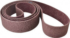 Brite Star - 3" Wide x 132" OAL, 120 Grit, Aluminum Oxide Abrasive Belt - Aluminum Oxide, Medium, Nonwoven, Series SC-BS - Industrial Tool & Supply