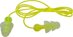 3M - Reusable, Corded, 26 dB, Flange Earplugs - Translucent, 100 Pairs - Industrial Tool & Supply