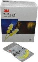 3M - Reusable, Corded, 26 dB, Flange Earplugs - Translucent, 100 Pairs - Industrial Tool & Supply