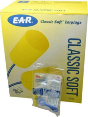 3M - Disposable, Corded, 31 dB, Barrel Earplugs - Yellow, 200 Pairs - Industrial Tool & Supply