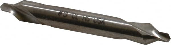 Chicago-Latrobe - #3 Plain Cut 60° Incl Angle High Speed Steel Combo Drill & Countersink - Industrial Tool & Supply