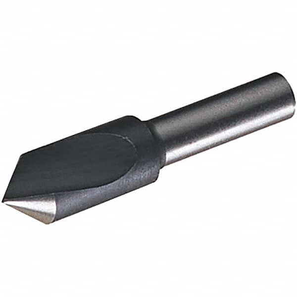 Chicago-Latrobe - 3/8" Head Diam, 1/4" Shank Diam, 1 Flute 82° High Speed Steel Countersink - Industrial Tool & Supply