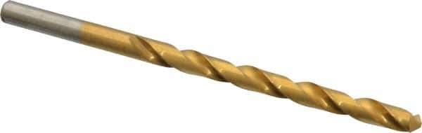 Chicago-Latrobe - #3 118° High Speed Steel Jobber Drill - TiN Finish, Right Hand Cut, Spiral Flute, Straight Shank, 3-3/4" OAL, Standard Point - Industrial Tool & Supply