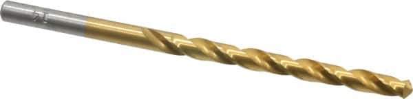 Chicago-Latrobe - #14 118° High Speed Steel Jobber Drill - TiN Finish, Right Hand Cut, Spiral Flute, Straight Shank, 3-3/8" OAL, Standard Point - Industrial Tool & Supply