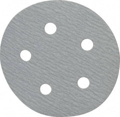 Made in USA - 5" Diam, 220 Grit, Silicon Carbide Hook & Loop Disc - Very Fine Grade, Coated, B Weight Paper Backing, - Industrial Tool & Supply