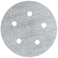 Made in USA - 5" Diam, 320 Grit, Silicon Carbide Hook & Loop Disc - Extra Fine Grade, Coated, B Weight Paper Backing, - Industrial Tool & Supply
