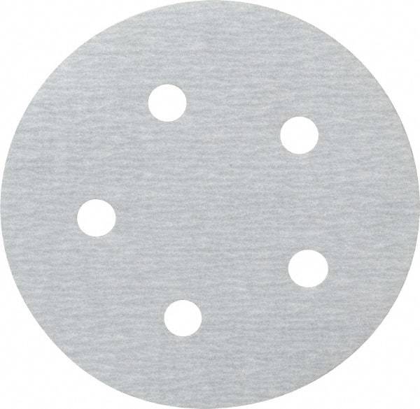 Made in USA - 5" Diam, 400 Grit, Silicon Carbide Hook & Loop Disc - Super Fine Grade, Coated, B Weight Paper Backing, - Industrial Tool & Supply