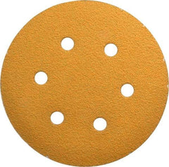 Made in USA - 6" Diam, 40 Grit, Aluminum Oxide Hook & Loop Disc - Coarse Grade, Coated, E Weight Paper Backing, - Industrial Tool & Supply