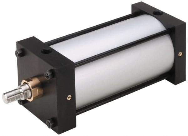 Parker - 5" Stroke x 6" Bore Double Acting Air Cylinder - 3/4 Port, 1-14 Rod Thread, 250 Max psi, -10 to 165°F - Industrial Tool & Supply