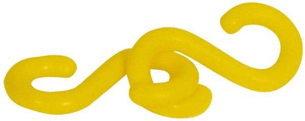 NMC - Barrier S-Hook - Plastic, Yellow - Industrial Tool & Supply