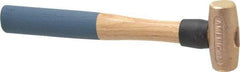 American Hammer - 1-1/2 Lb Head 1-3/8" Face Bronze Nonmarring Hammer - 12" OAL, Wood Handle - Industrial Tool & Supply
