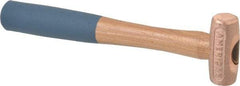 American Hammer - 1/2 Lb Nonsparking Copper Head Hammer - 10" OAL, 2" Head Length, 1" Face Diam, 10" Hickory Handle - Industrial Tool & Supply