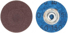 Tru-Maxx - 1-1/2" Disc Diam, 150 Grit, Aluminum Oxide Quick Change Disc - Type S Attaching System, Coated, Brown, Very Fine Grade, 30,000 RPM - Industrial Tool & Supply