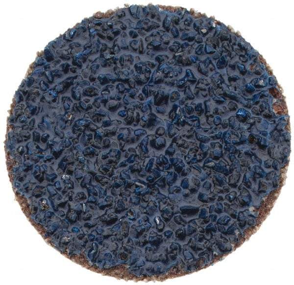 Tru-Maxx - 1" Disc Diam, 36 Grit, Zirconia Alumina Quick Change Disc - Type S Attaching System, Coated, Blue, Very Coarse Grade, 20,000 RPM - Industrial Tool & Supply