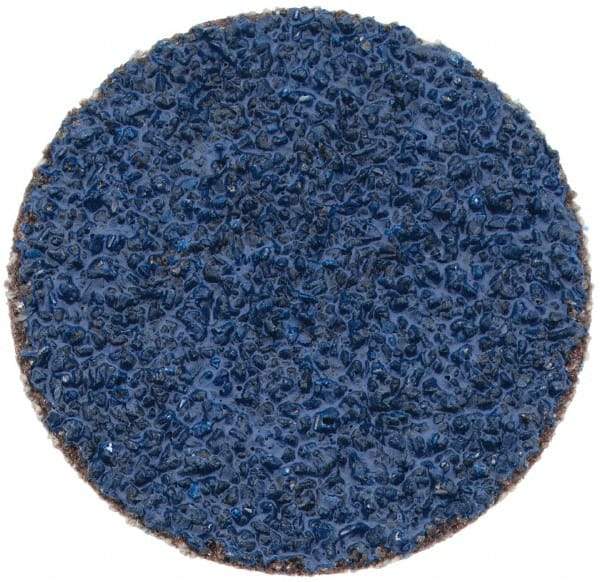 Tru-Maxx - 1" Disc Diam, 40 Grit, Zirconia Alumina Quick Change Disc - Type S Attaching System, Coated, Blue, Coarse Grade, 20,000 RPM - Industrial Tool & Supply