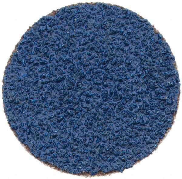 Tru-Maxx - 1" Disc Diam, 50 Grit, Zirconia Alumina Quick Change Disc - Type S Attaching System, Coated, Blue, Coarse Grade, 20,000 RPM - Industrial Tool & Supply