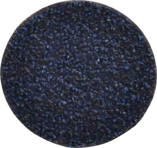 Tru-Maxx - 1-1/2" Disc Diam, 36 Grit, Zirconia Alumina Quick Change Disc - Type S Attaching System, Coated, Blue, Very Coarse Grade, 30,000 RPM - Industrial Tool & Supply