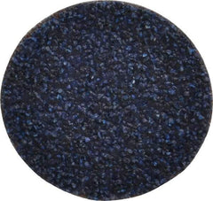 Tru-Maxx - 1-1/2" Disc Diam, 36 Grit, Zirconia Alumina Quick Change Disc - Type S Attaching System, Coated, Blue, Very Coarse Grade, 30,000 RPM - Industrial Tool & Supply