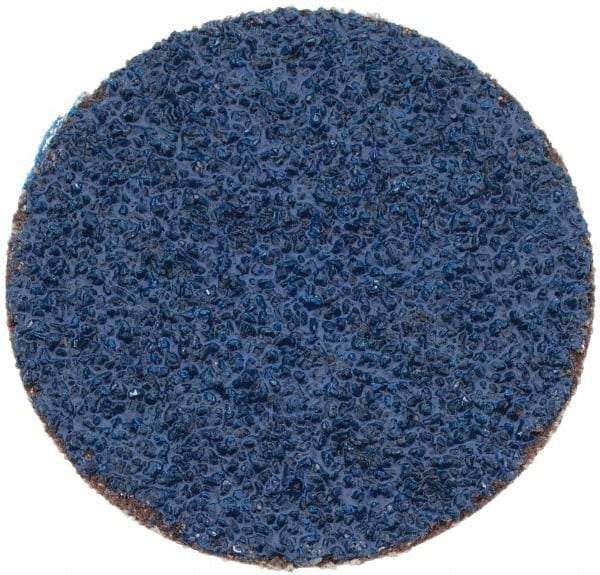 Tru-Maxx - 1-1/2" Disc Diam, 40 Grit, Zirconia Alumina Quick Change Disc - Type S Attaching System, Coated, Blue, Coarse Grade, 30,000 RPM - Industrial Tool & Supply