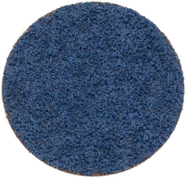 Tru-Maxx - 1-1/2" Disc Diam, 50 Grit, Zirconia Alumina Quick Change Disc - Type S Attaching System, Coated, Blue, Coarse Grade, 30,000 RPM - Industrial Tool & Supply