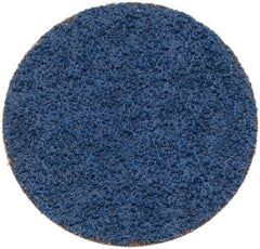 Tru-Maxx - 1-1/2" Disc Diam, 50 Grit, Zirconia Alumina Quick Change Disc - Type S Attaching System, Coated, Blue, Coarse Grade, 30,000 RPM - Industrial Tool & Supply