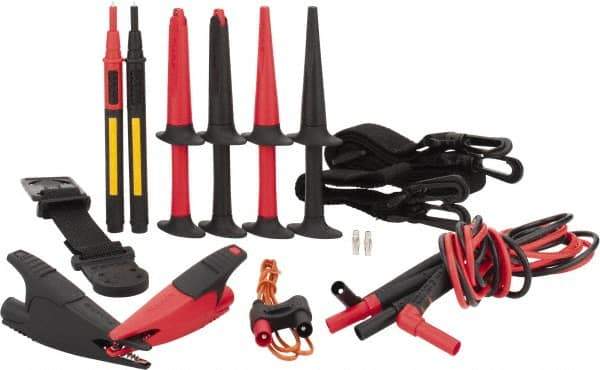 Fluke - 8 Piece, Test Lead Set - 600 Volt Max - Industrial Tool & Supply