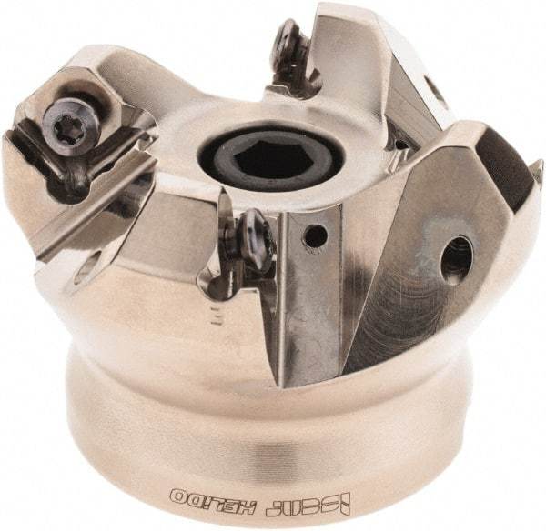 Iscar - 2" Cut Diam, 3/4" Arbor Hole, 0.138" Max Depth of Cut, 45° Indexable Chamfer & Angle Face Mill - 4 Inserts, ONHU 0505\xB6OXMT 0507\xB6S845 SN.U 1305 Insert, Right Hand Cut, 4 Flutes, Series Helido - Industrial Tool & Supply