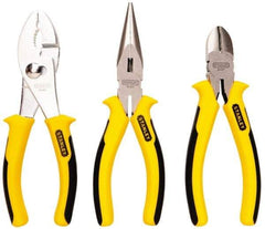 Stanley - 3 Piece Slip Joint Plier Set - Comes in Display Card - Industrial Tool & Supply