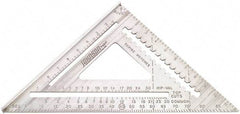 Johnson Level & Tool - 12" Blade Length x 12" Base Length, Powder Coated Finish, Aluminum Rafter Square - 1/4" Graduation - Industrial Tool & Supply