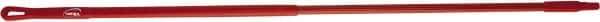 Vikan - 52 x 1" Aluminum Squeegee Handle - European Threaded Connection, Red - Industrial Tool & Supply