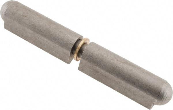 Value Collection - 5-29/32" Long x 0.787" Wide x 0.984" Thick, Weld On Hinge - Steel with Steel Pin - Industrial Tool & Supply