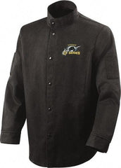 Steiner - Size XL Welding & Flame Resistant/Retardant Jacket - Black, Carbonized Fiber, Snaps Closure, 48 to 50" Chest - Industrial Tool & Supply