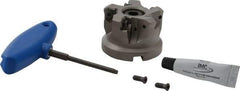Iscar - 1.898" Cut Diam, 1" Arbor Hole, 0.138" Max Depth of Cut, 30° Indexable Chamfer & Angle Face Mill - 5 Inserts, H600 WXCU 08 Insert, Right Hand Cut, 5 Flutes, Through Coolant, Series Helido - Industrial Tool & Supply