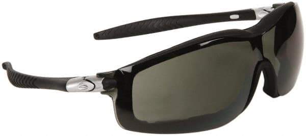 MCR Safety - Size Universal, Gray Polycarbonate Anti-Fog & Scratch Resistant Lens, Hybrid Safety Glasses/Goggles - Indirect Vent, Black Nylon Frame - Industrial Tool & Supply